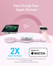Load image into Gallery viewer, Anker MagGo Wireless Charging Station (3-in-1, Foldable Pad)