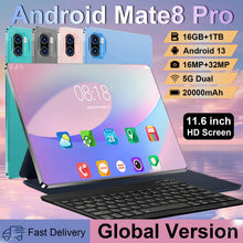 Load image into Gallery viewer, Global Version Original New Mate8 Pro Tablet 11.6inch HD 4K Android 14 16GB+1T 20000mAh 5G Dual SIM Bluetooth WiFi GPS Tablet