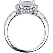 Load image into Gallery viewer, Sterling Silver Princess Cubic Zirconia Ring -2.31 ct tw