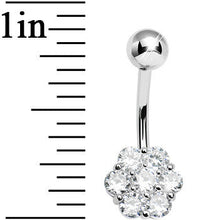 Load image into Gallery viewer, 925 Sterling Silver Cubic Zirconia Blooming Flower Belly Ring