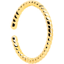 Load image into Gallery viewer, 14k Yellow Gold Bendable Nose Hoop 20G 5/16 Twisted