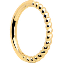 将图片加载到图库查看器,14k Solid Yellow Gold Hinged Segment Ring Forward Facing Twisted 18G 5/16