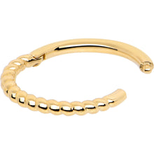 将图片加载到图库查看器,14k Solid Yellow Gold Hinged Segment Ring Forward Facing Twisted 18G 5/16