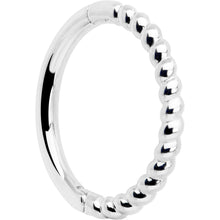将图片加载到图库查看器,14k Solid White Gold Hinged Segment Ring Forward Facing Twisted 18G 5/16