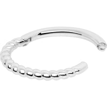 将图片加载到图库查看器,14k Solid White Gold Hinged Segment Ring Forward Facing Twisted 18G 5/16