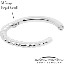 将图片加载到图库查看器,14k Solid White Gold Hinged Segment Ring Forward Facing Twisted 18G 5/16
