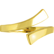将图片加载到图库查看器,Solid 14k Yellow Gold Smooth Divided Toe Ring