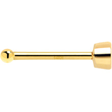 将图片加载到图库查看器,Solid 14k Yellow Gold 1.5mm Cubic Zirconia Nose Bone