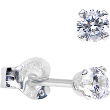 Load image into Gallery viewer, 925 Sterling Silver CZ Stud Earrings