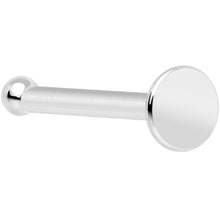Load image into Gallery viewer, Solid 14K White Gold Flat Disc Nose Bone