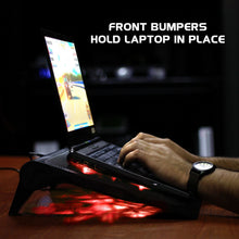Load image into Gallery viewer, Enhance GXC1 Laptop Stand 5‑Fan USB‑Powered (Red)