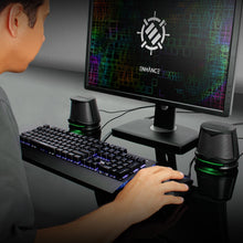 Load image into Gallery viewer, Enhance SB2 USB Powered LED Speakers – Green LED / 10 W Peak