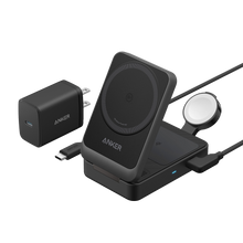 Load image into Gallery viewer, Anker MagGo Wireless Charging Station (Foldable 3-in-1)