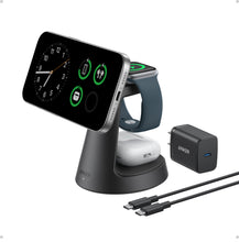 Load image into Gallery viewer, Anker MagGo Wireless Charging Station (3-in-1, Dock Stand)