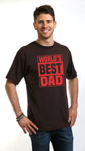 Load image into Gallery viewer, World's Best Dad Men's Bamboo Viscose/Organic Cotton Short Sleeve Graphic T-Shirt