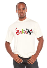 Load image into Gallery viewer, Believe Christmas Printed Men's Bamboo T-Shirt