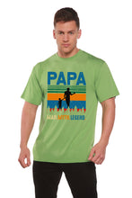 将图片加载到图库查看器,Papa Man, Myth, Legend Men's Bamboo Viscose/Organic Cotton Short Sleeve Graphic T-Shirt