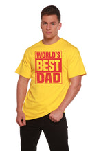 Load image into Gallery viewer, World's Best Dad Men's Bamboo Viscose/Organic Cotton Short Sleeve Graphic T-Shirt