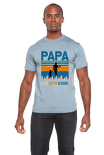 将图片加载到图库查看器,Papa Man, Myth, Legend Men's Bamboo Viscose/Organic Cotton Short Sleeve Graphic T-Shirt
