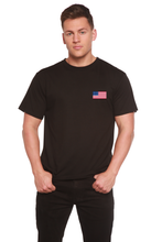 Load image into Gallery viewer, American Flag Men's Bamboo Viscose/Organic Cotton Short Sleeve Graphic T-Shirt
