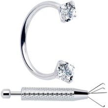 将图片加载到图库查看器,Double Gem Horseshoe Nose Ring Kit with Ball Grabber