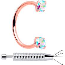 将图片加载到图库查看器,Double Gem Horseshoe Nose Ring Kit with Ball Grabber