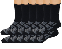 Load image into Gallery viewer, Be Like Bamboo Viscose Crew Socks Unisex Black Color - 12-pack