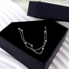 Load image into Gallery viewer, Stainless Steel Ball Station Necklace Satellite Chain Double Necklace
