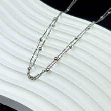 Load image into Gallery viewer, Stainless Steel Ball Station Necklace Satellite Chain Double Necklace