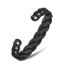 Load image into Gallery viewer, Adjustable Cuff Copper Magnetic Therapy Bracelet Bangle for Men and Women Twisted Design