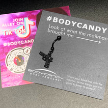 将图片加载到图库查看器,Jet Black Glitter Gun Dangle Belly Ring