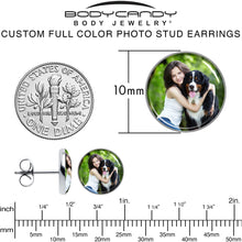将图片加载到图库查看器,Custom Full Color Photo Stud Earrings