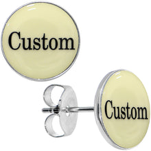 将图片加载到图库查看器,Custom Personalized Glow in the Dark Stud Earrings