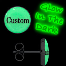 将图片加载到图库查看器,Custom Personalized Glow in the Dark Stud Earrings