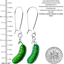 将图片加载到图库查看器,Acrylicious Funky Green Pickle Earrings by Onyx O