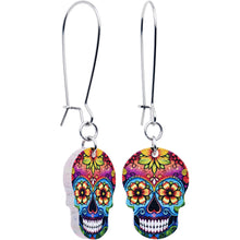 Load image into Gallery viewer, Acrylicious Sugar Skull Double Sided Reversible Skull Earrings