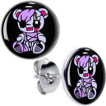 将图片加载到图库查看器,Attitude Teddy Bear Stud Earrings by Onyx O