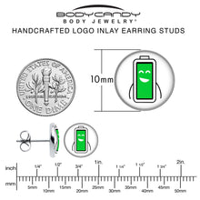 Load image into Gallery viewer, Battery Full Stud Earrings by Onyx O