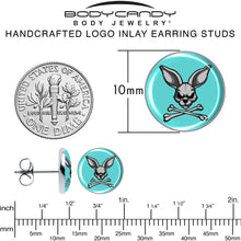 Load image into Gallery viewer, Bunny and Crossbones Stud Earrings by Onyx O