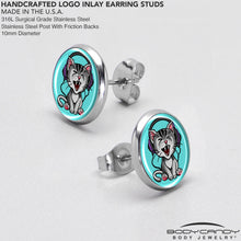 Load image into Gallery viewer, Heavy Metal Kitty Cat Stud Earrings by Onyx O