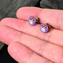 将图片加载到图库查看器,Polka Dot Mushroom Hat Cat Stud Earrings by Onyx O