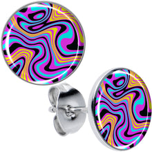 Load image into Gallery viewer, Funky Swirls Stud Earrings by Onyx O