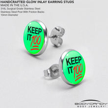 将图片加载到图库查看器,Keep it 100 Glow in the Dark Stud Earrings by Onyx O