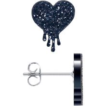 将图片加载到图库查看器,Glitter Melting Heart Stud Earrings