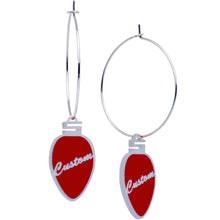将图片加载到图库查看器,Custom Red Holiday Ornament Personalized Hoop Earrings