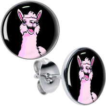 将图片加载到图库查看器,Pink Happy Llama Stud Earrings by Onyx O