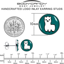 Load image into Gallery viewer, White Llama Stud Earrings by Onyx O