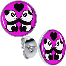 Load image into Gallery viewer, Panda Love Stud Earrings by Onyx O