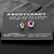 将图片加载到图库查看器,PB and J Peanut Butter and Jelly Sandwich Stud Earrings by Onyx O
