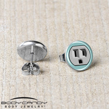 Load image into Gallery viewer, Frowning Plug Outlet Stud Earrings by Onyx O